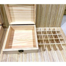 印章收納木盒 25格 內部可調整, 1個