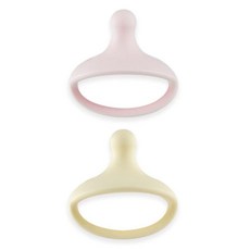 Kids Heroes 원피스 실리콘 공갈젖꼭지 3-36개월 아기용 BPA 프리 2팩 (핑크 및 그레이), Pink and Vanilla