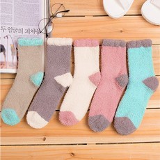 준캡 남자 여자 성인 학생 롱 장목 후리스원단 투톤파스텔 수면양말