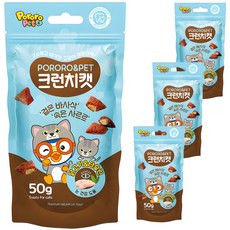 뽀로로펫 크런치캣 간식, 닭고기 + 타우린 혼합맛, 50g, 4개