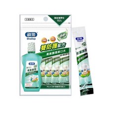 Shallop刷樂漱口水500ml買一送一超值組：抗敏感、蜂膠、綠茶、清新、酷涼、牙周罩護專業護理, 1個, 清新除菌-隨身包12mlx10入 綠