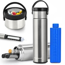 여행용 쿨러 펜 여행 케이스 실버