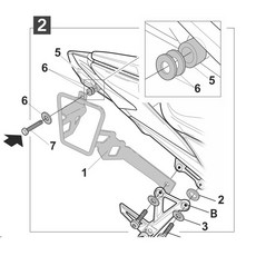 SHAD HONDA CBR500R E48SR 硬殼側包一對, 1個, H0CB51SR 側架一對, H0CB51SR 側架