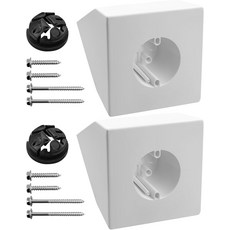 2PCS 팬 장착 상자 80 이상의 대성당 천장 각도를 위한 FB900-2 브래킷 70LBS 200LBS 조명 기구 지지대 흰색