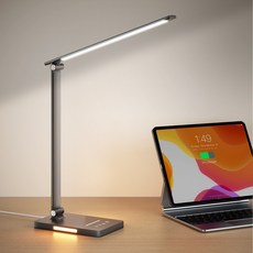 홈컴 스탠드 조명 블루라이트 차단 LED 학생 독서등, 블랙