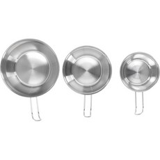 야외 스테인리스 스틸 그릇 캠핑 테이블웨어 확장 손잡이 3개 세트 광택 방수 산악용