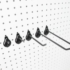 하우징디포 타공판 악세서리 1구 후크, 블랙, 1개