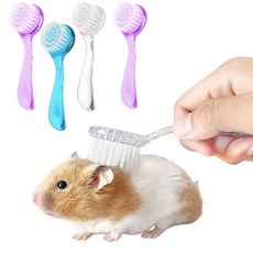 4팩 햄스터 브러시 - 뚜껑이 있는 작은 동물 목욕 브러시 부드러운 클렌징 브러시 마사지 빗 고슴도치 기니피그 토끼 친칠라 페렛 작은 동물 그루밍 도구 청소 용품, 4팩 햄스터 브러시 - 뚜껑이 있는 작은 동물 목욕 브