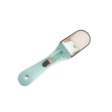 台灣製 日式可調節定量勺 寵物飼料鏟 寵物量匙 八檔雙頭量匙 寵物配糧勺, 1個, 可調節量勺-小號