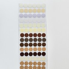 2cm PVC 흠집커버 원형스티커 1P 나무결 보수스티커, B 스톤아이보리