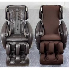 안마의자 커버 시트 천갈이 교체 덮개 리폼 카우치, 1개, 유리질 갈색(상반신+다리 커버)