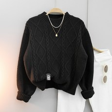 달콩 여성 니트 폴라니트 로스트꽈베기반목니트