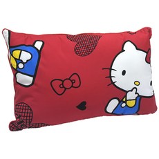 Kitty 兒童枕頭 (紅色/幼稚園午睡適用/含枕心/台灣製造), 蝴蝶結-紅