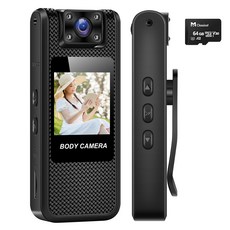 초소형 4K 액션캠 바디캠 션캠 녹음기 자전거블랙박스 오토바이블랙박스 휴대용 액션캠 고화질 180도 회전렌즈 브이로그카메라 휴대용 카메라, SX-M11A(64GB SD 카드), 블랙