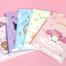 산리오 넓은칸 알림장 2탄 (5개 1세트), 1개, 초코캣(5개 1세트)