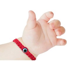 여자 남자 를 위한 빨간 팔찌. 보호 부적. 행운과 사악한 눈을 끈. 색상을 팔찌, 5 Red bracelet blue eye