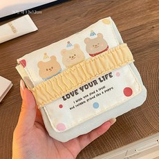 파우치 린넨파우치 크로스 콜라보 미니 휴대용 여성용 보관가방 넉넉한