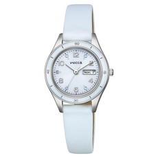 CITIZEN CITIZEN Wicca 女款太陽能科技網眼錶帶水晶玻璃防水皮革手錶 KH3-711-70
