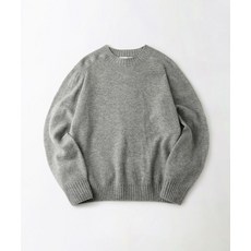 아웃스탠딩 퓨어 울 WHOLE가먼트 니트 멜란지 그레이 439950