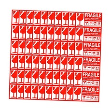 택배 안전 포장 파손 취급주의 프레질 스티커 소형 9x5cm 60장 파손주의스티커 안전배송스티커