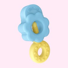 BITE ME 花一口 零食固定器 慢食器 長條零食固定夾 韓國寵物用品, 藍色, 1個