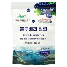 씨플 건조 블루베리 장백산 무첨가물 무설탕 동북 원맛 블루베리 건과일, 250g 건블루베리 [독립 포장]
