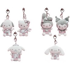 산리오 캐릭터즈 실버 하트 가방고리 13cm 랜덤발송, 1개, 13mm