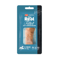 더리얼 필렛 연어 전연령 강아지 고양이 간식 20g, 1개