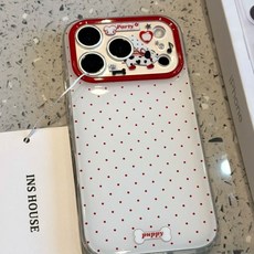 可爱红波点音符小狗适用iphone17promax双层苹果16防摔15手机壳14, 1件, 双层印花【红波点音符腊肠狗】单壳:iphone17promax