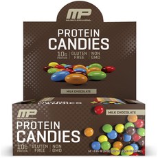 MUSCLEPHARM 蛋白質糖果 牛奶巧克力 無麩質 蛋白質 10g, 57g, 牛奶巧克力(Milk Chocolate), 12個