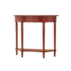 현관콘솔 테이블 엔틱 선반 콘솔장 반달 수납 가구 장식장, 80cm 체리 우드