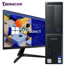 삼성 컴퓨터+모니터 풀세트 윈도우11 가정용 사무용 주식용, 삼성 G4560+삼성27인치, WIN11 Pro, 240GB, 16GB, 블랙