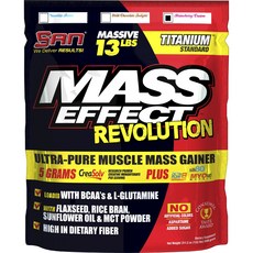 San Mass Effect Revolution優質蛋白能量粉 草莓奶油風味, 1個, 5.986kg