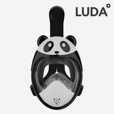루다 원터치버클형 상어 유아 스노쿨링마스크 어린이 KC인증제품, 판다 원터치버클형