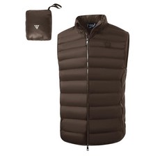 M MAELREG 남성용 퍼퍼 조끼 경량 패커블 방풍 단열 겉옷 따뜻한 겨울 지퍼 포켓 골프 민소매 재킷 라이트 그레이. XXL