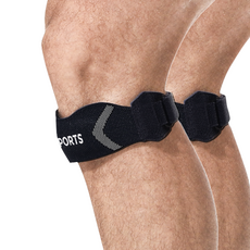 올포츠 러닝 슬개골 아대 슬개건 무릎보호대, 2개, 블랙