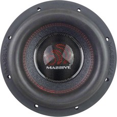 매시브 오디오 H84X 8인치 800와트 RMS - 1600와트 최대 듀얼 4옴 2.5인치 V.C. 캐스트 바스켓 서브우퍼 히포 시리즈, H84 - 8” D4 Ω 600 Watts