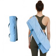 요가매트가방 필라테스 폼롤러 넓은 수납 운동가방, 1개, 스카이블루