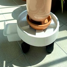 화분 바퀴 받침대 물받이 세트 소형 23cm, 1개, 1개