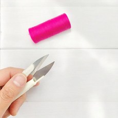 안전캡 실밥 쪽가위 재봉실 자수실 재봉가위