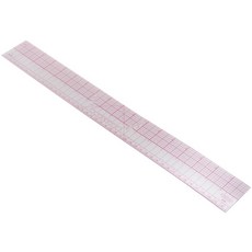 그리기 도구 정사각형 각도 평행선 부드러운 플라스틱 미터법 눈금자 투명 핑크, 1개, 45cm,클리어 핑크