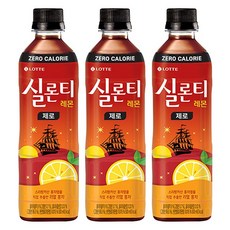 롯데칠성 실론티 레몬 제로 PET, 500ml, 3개