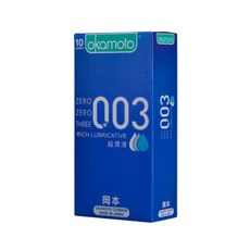 【岡本】003極薄白金衛生套10入：RF貼身、超潤滑、蘆薈精華，享受零距離親密體驗, 1個, 岡本003RL超潤滑 10入/盒