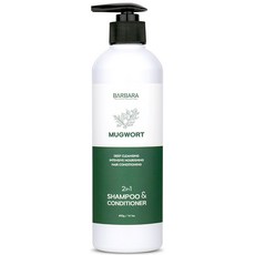 바르바라 사자발쑥 두피 쿨링 올인원 샴푸 린스 겸용, 400g, 1개