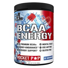 EVLUTIONNUTRITION BCAA ENERGY支鏈胺基酸能量粉 火箭冰棒口味, 1個, 282g