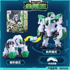 台灣熱賣 正版迷你特工隊 恐龍力量 變形合體 炫龍機甲獸王 力量機器人玩具, 獸王力量-特工機甲【金剛王】, 1個