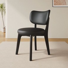 다이땅마켓 손님용의자 인테리어 등받이 간편 보조, 1개, 블랙 블랙