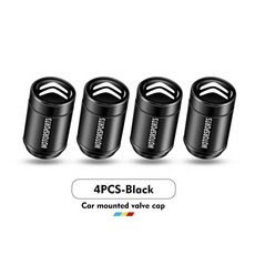 자동차 휠 타이어 밸브 캡 에어 스템 커버 베를링고 점퍼 셀리세 자사라 피카소 에어크로스용, 2. black-4PCS, 1개