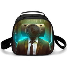 馬桶人Skibidi Toilet遊戲週邊卡通兒童印花圓形餐包可定製 75RC, 馬桶人17, 1個