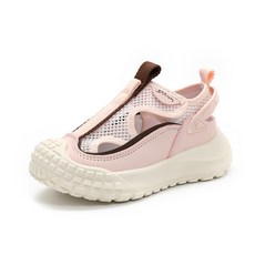 DFMEI 女童運動鞋夏季新款戶外休閒鞋鏤空透氣男寶寶時尚網面涼鞋潮